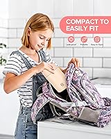 Vista 8 de Termo para alimentos calientes, recipiente de alimentos aislado de boca ancha de 17 onzas con cuchara y asa, lonchera caliente de acero inoxidable