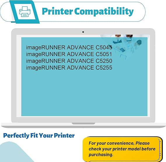 Compatible for Canon GPR-30 Developer Unit Replacement for Use in ImageRUNNER Advance C5045 C5051 C5250 C5255 Printer (1Yellow)