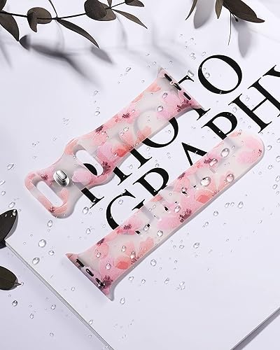 Miniatura 9 de Witzon Compatible con Apple Watch Band de 1.496 in 1.575 in 1.614 in 1.654 in 1.732 in 1.772 in 1.929 in Correas para mujer, iWatch Series