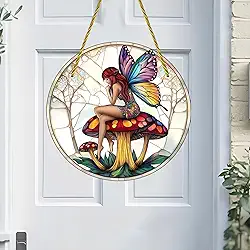 Pendurado em vitral, enfeite de acrílico para pendurar em portas, casa, apanhadores de sol, decoração e Natal