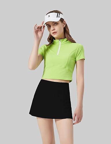 Miniatura 3 de 1a1a Falda de tenis de golf para mujer, pantalón corto de cintura alta, atlético, falda deportiva con bolsillos cortos