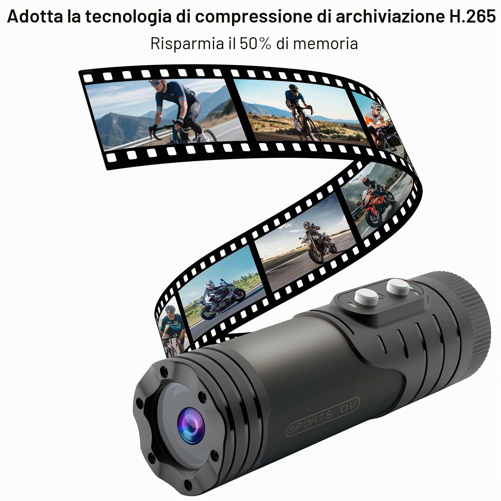 OBEST Action Cam Mini fotocamera per casco, moto Dash Registratore Outdoor Impermeabile Videocamera HD 1080p Sport Camera per Ciclismo Daily Vlog, Videocamera Bici Recorder 120°