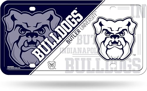 Miniatura 39 de NCAA etiqueta de metal para auto, negro