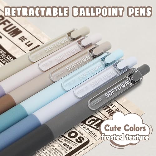 Miniatura 2 de AZGO Bolígrafos retráctiles de tinta negra de 0.028 in, bolígrafo de escritura de oficina fina para diario (18 + 2 unidades)