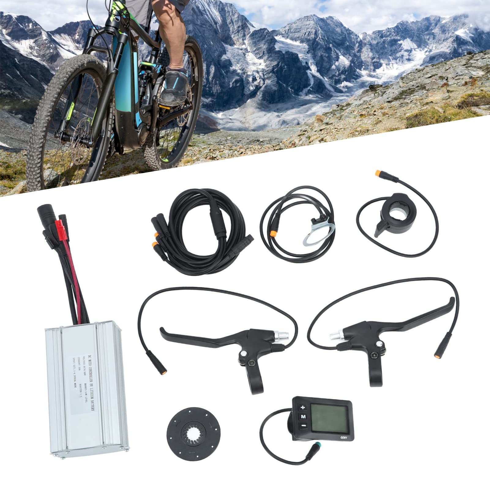 Drfeify 36V 48V 1000W Elektrofahrrad-Brushless-Controller-Kit, Elektrofahrrad GD01 Display-Kit Elektrofahrrad-Controller-Kit