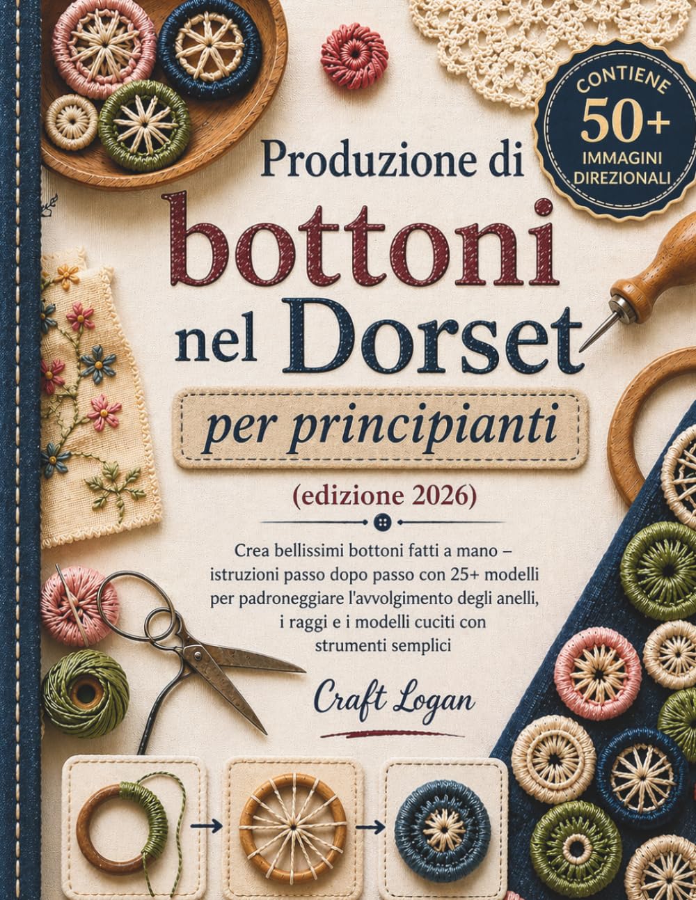 Produzione di bottoni nel Dorset per principianti (edizione 2026): Crea bellissimi bottoni fatti a mano – istruzioni passo dopo passo con 25+ modelli ... e i modelli cuciti con strumenti semplici