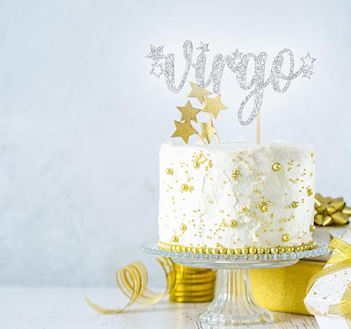 Miniatura 7 de Decoración para tartas de Virgo, decoración de fiesta de cumpleaños Virgo, decoración de fiesta del zodiaco, decoraciones de cumpleaños de