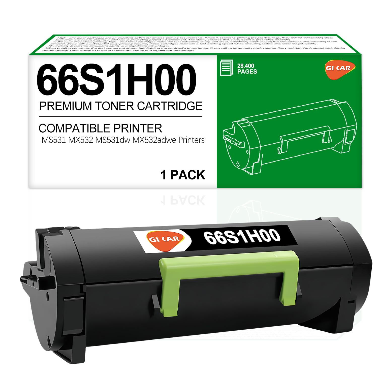 Amazon.co.jp: 66S1H00 再生トナーカートリッジ Lexmark MS531 Lexmark