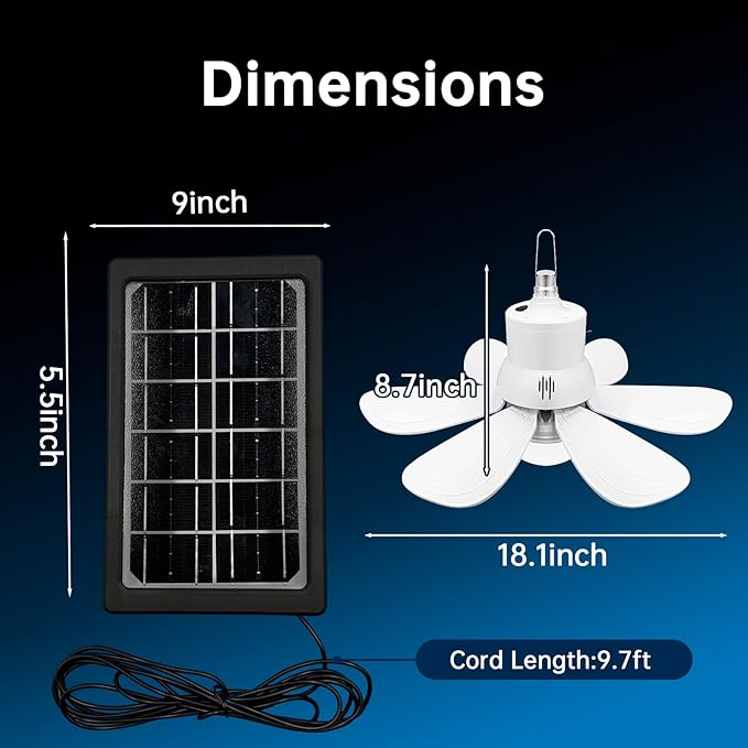 Ventilador de Techo con Luz LED, 3 Velocidades, Control Remo miniatura 2