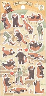ズームインアニマル シール大【レッサーパンダ】かわいい 動物 5424106