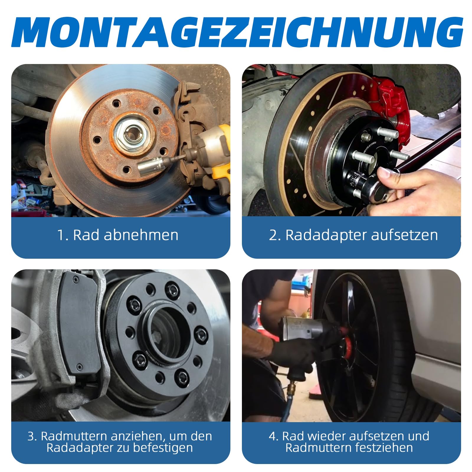 Spurverbreiterung 5x112 40mm 2x20mm NLB:66.45 für Mercedes | M14x1,5 Kegelbund 60°, 10 Schrauben, 6061 Alu, geschmiedet, CNC, schwarz, korrosionsfest
