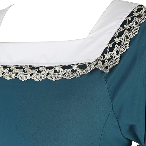 Miniatura 4 de Parlsdy Vestido renacentista para mujer, disfraz medieval de pirata, campesina