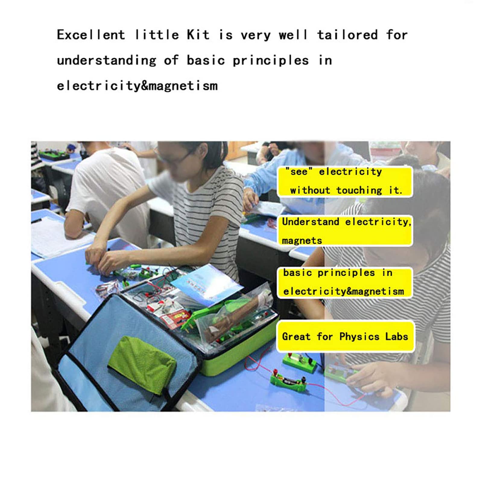 Kit e circuiti elettrici di Fisica STEM,Esperimenti Kit Scientifico per scuola,Elettricità e Magnetismo Set per imparare ed esplorare l'elettromagnetismo dei circuiti base,Educativi Regalo