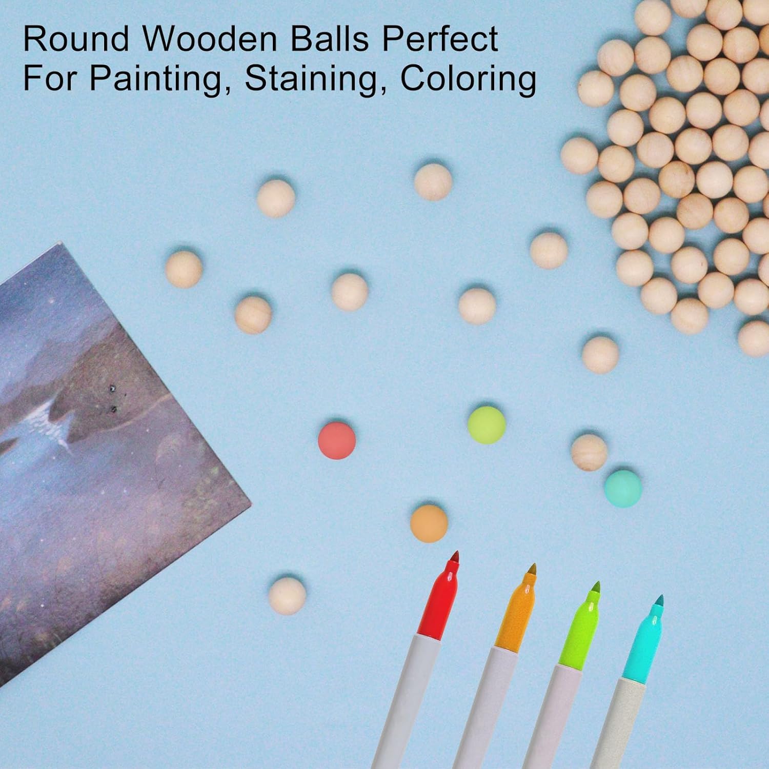 100PCS 1/2 Inch Wooden Balls for Crafts, Unfinished Round Wood Balls, Small Natural Wood Ball for DIY Decorative Projects, Arts and Crafts - Image 4