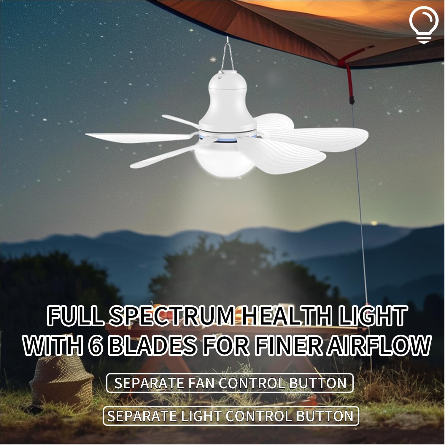 USB Socket Ceiling Fan With Lights,16.5",Mini Small DC 5V,Quiet,Silent,Camping Emergency Portable Outdoor Hanging Gazebo Canopy Dorm Fans,For Plant planting,Tent,RV,Room,Garage