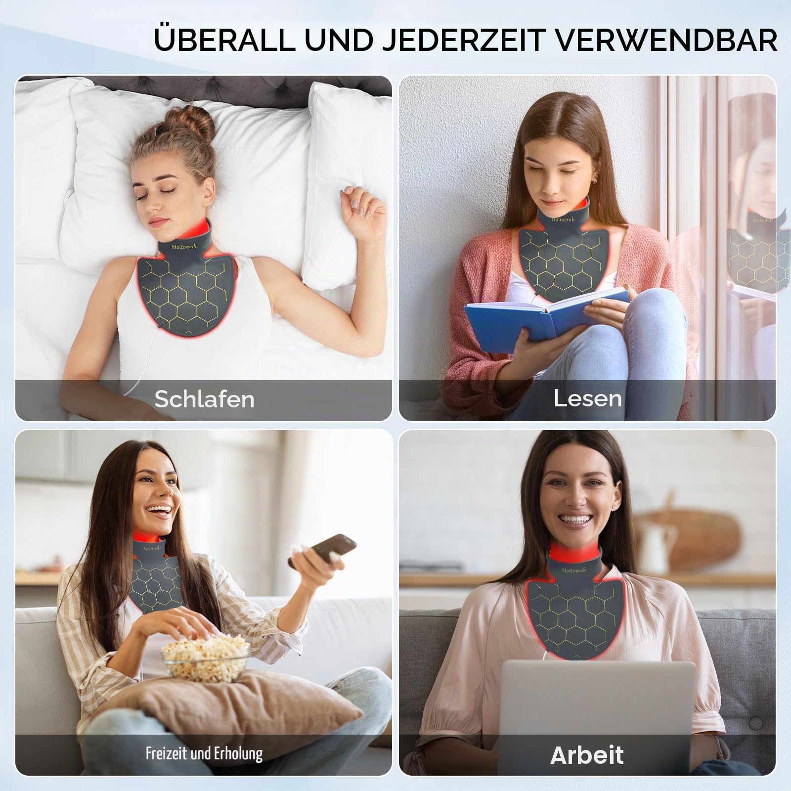 Hottoerak Rotlichtlampe, 660nm & 850nm infrarotlampe mit 3 Timer