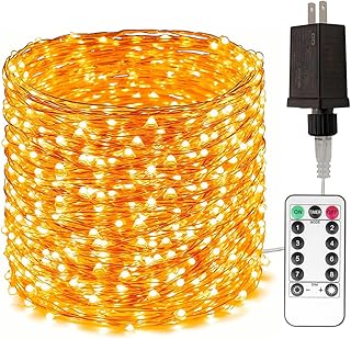 400FT Extra Long Warm White Plug in Fairy Lights 1200 LED Waterproof Cop...