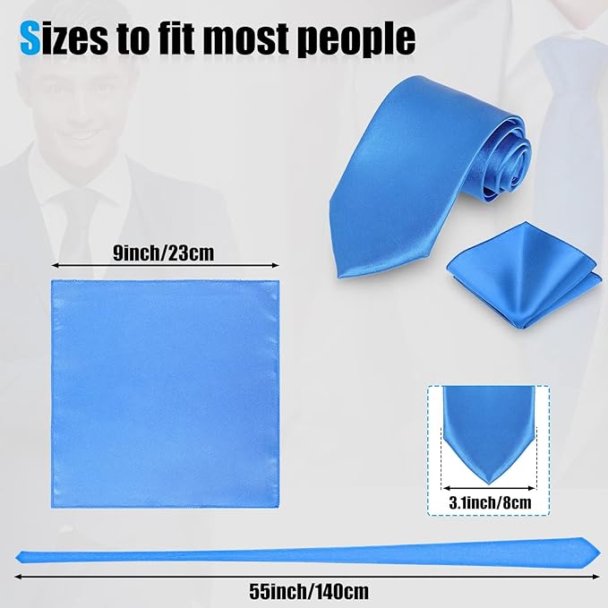 Juego de 24 Corbatas y Pañuelos de Satin para Hombres miniatura 5