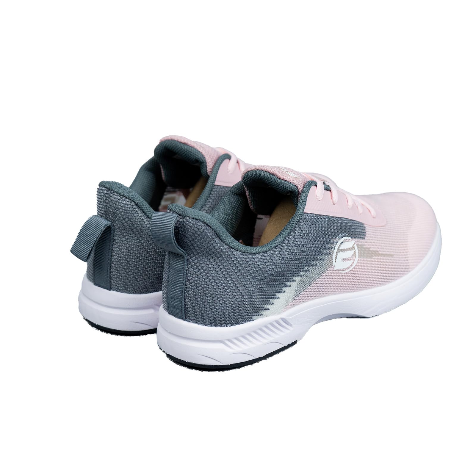Elite Dash Bowlingschuhe für Damen, universelle Gleitsohlen, Ultraleicht, Mono-Mesh, athletischer Stil für Bowler, grau/pink