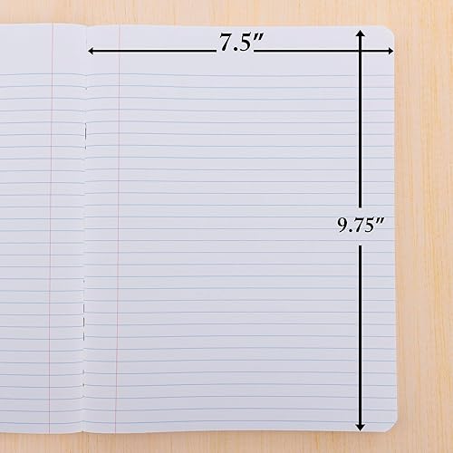 Miniatura 4 de BAZIC - Cuaderno de composición con rayas anchas de 100 hojas, cuaderno de mármol negro de alta calidad, cuaderno de escritura con forro para