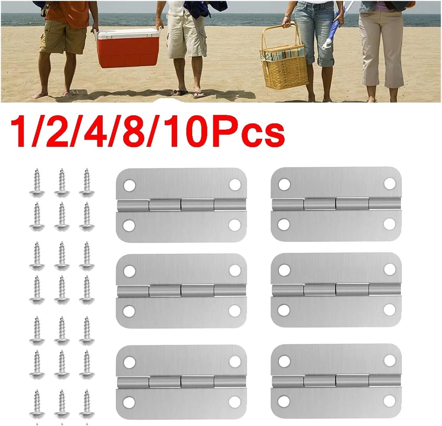 Heavy Duty Residential Hinges Hardwares Stainless Steel Refrigerator Door Hinge with Screw(1Pcs)