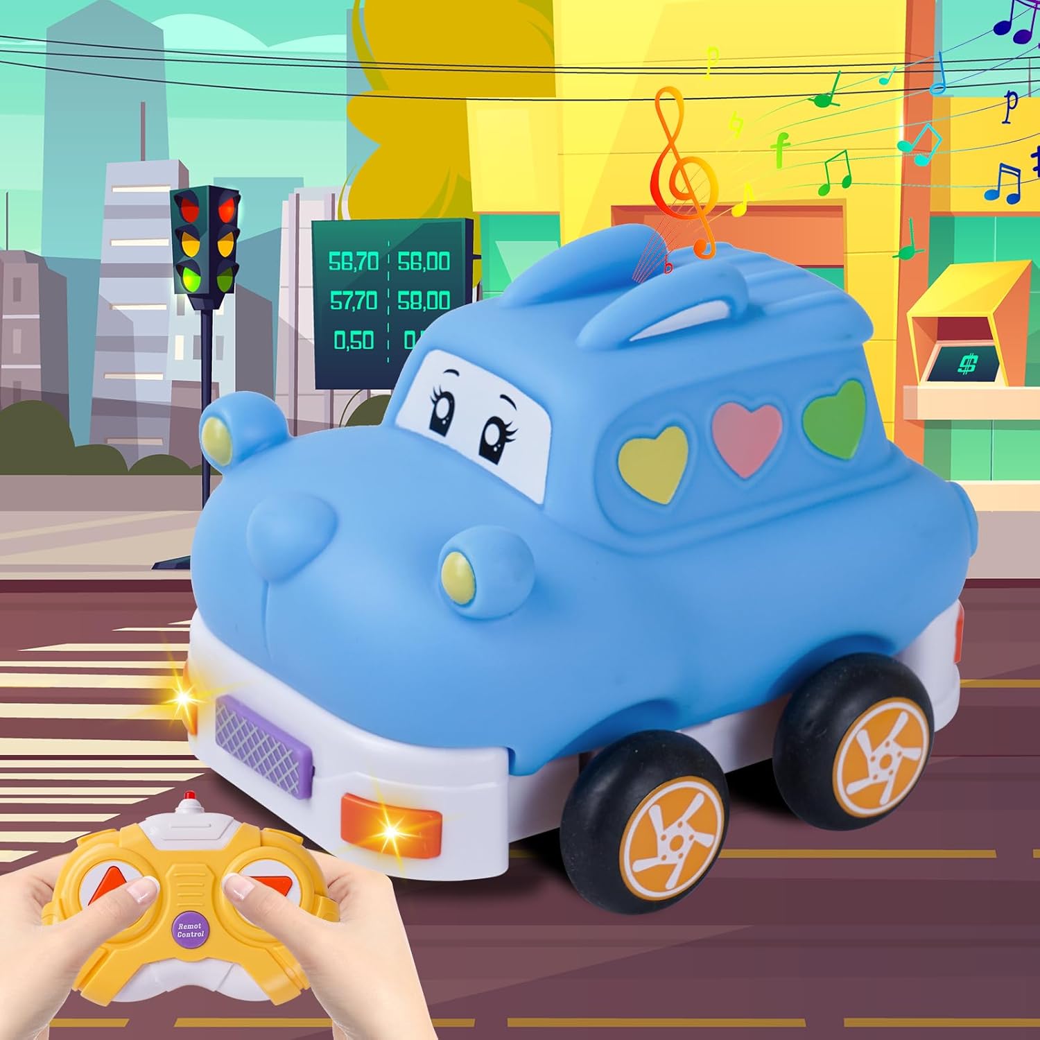 Hiitytin Remote Control Car for Toddlers Ages 24, RC Race