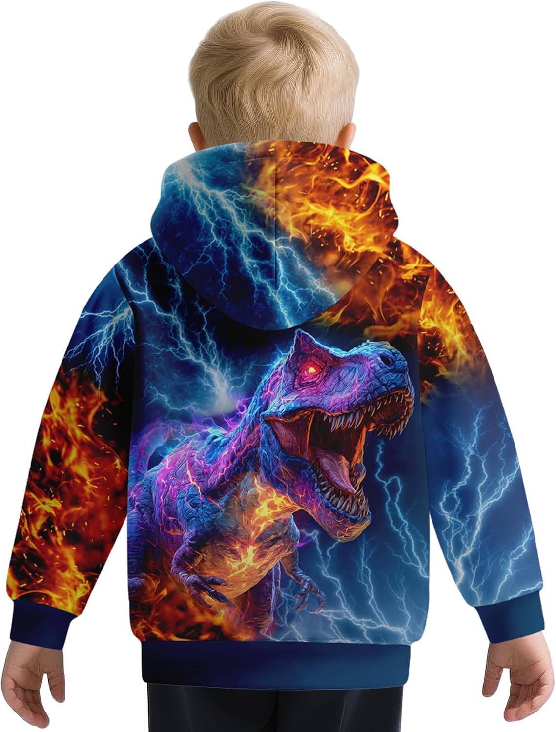 Kids 3D All Over Print Hoodie 3-14Y Lightweight Thin Pullover Sweatshirt