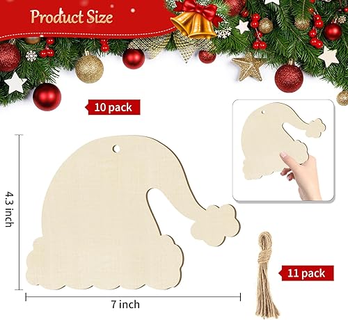 Miniatura 50 de Trébol de madera de gran tamaño de 7 pulgadas, adornos para el día de San Patricio para pintar, tréboles de madera en blanco en blanco, sin