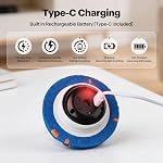PetPrime Jouet interactif de boule de chien, Boule automatique avec mouvement activé, Jouet mobile de chien pour chiens moyens et grands,2 Jouer les modes pour stimuler mentalement et les garder occupés