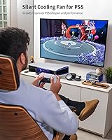 Vista 6 de Anspect Ventilador de refrigeración PS5, accesorios PS5 con ventiladores de refrigeración de alta eficiencia (7000 RPM), cuchilla de equilibrio
