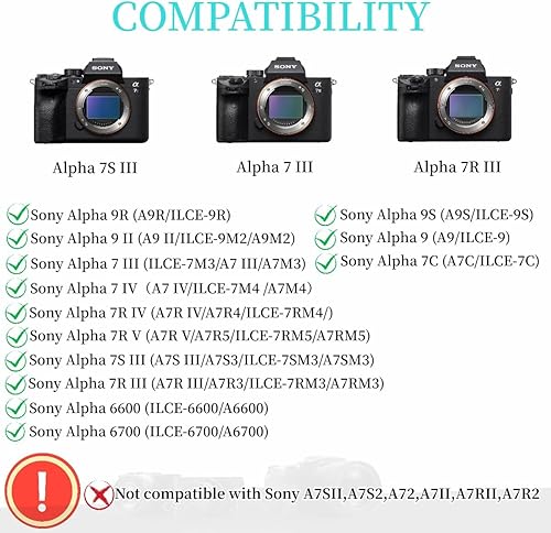 Miniatura 2 de Kimaru NP-FZ100 Kit de adaptador de fuente de alimentación de CA para Sony Alpha A6600 A6700 ZV-E1, FX3 FX30 A7CII ZV-E10II, A7C A7CR A1 A7III A7IV