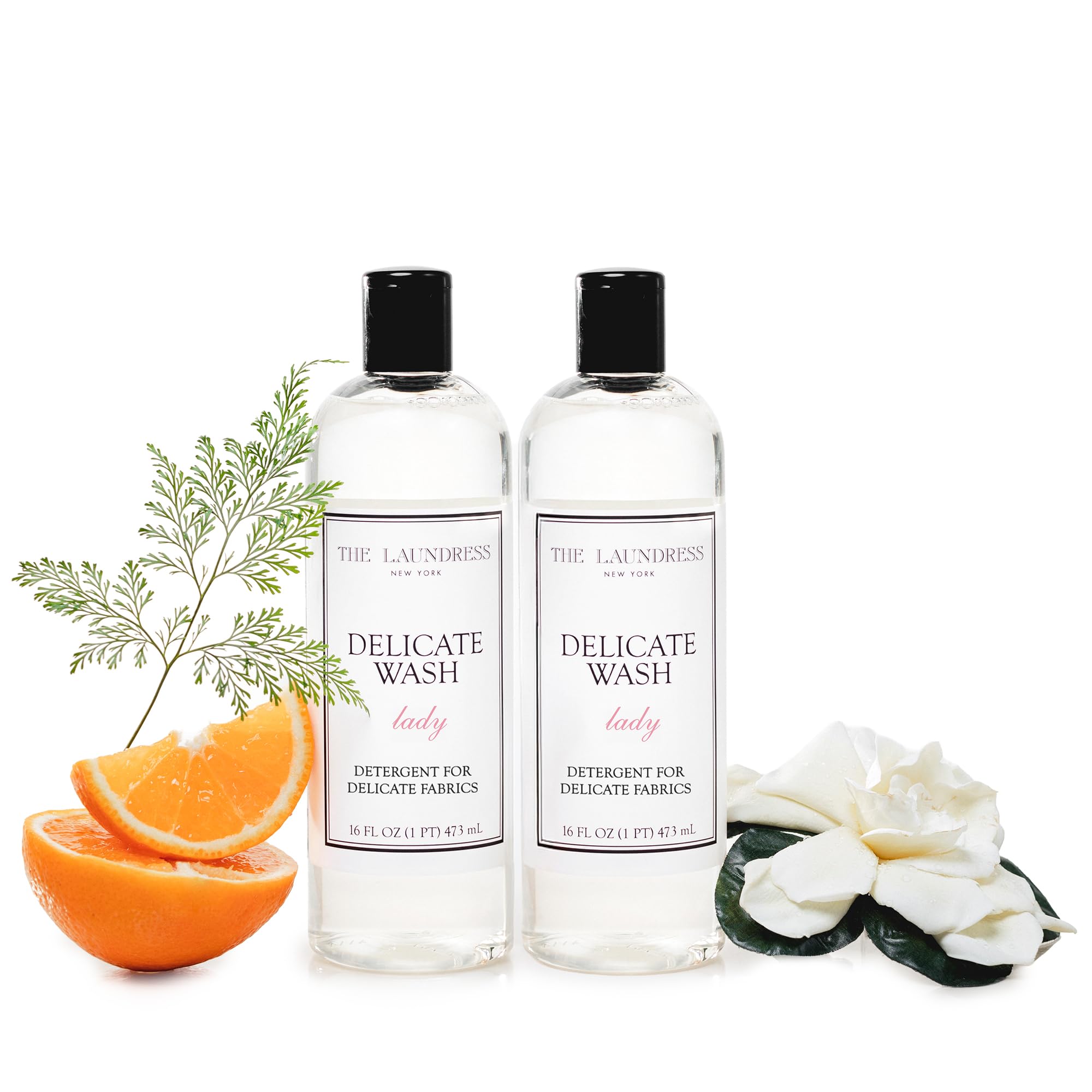 The Laundress Delicate Wash Luxury Liquid Laundry Detergent, 31 Loads, Concentrated Washing Detergent, Lady Scent, Enzyme-Free Hand or Machine Wash Laundry Soap for Silk, Lingerie &amp; More, Pack of 2