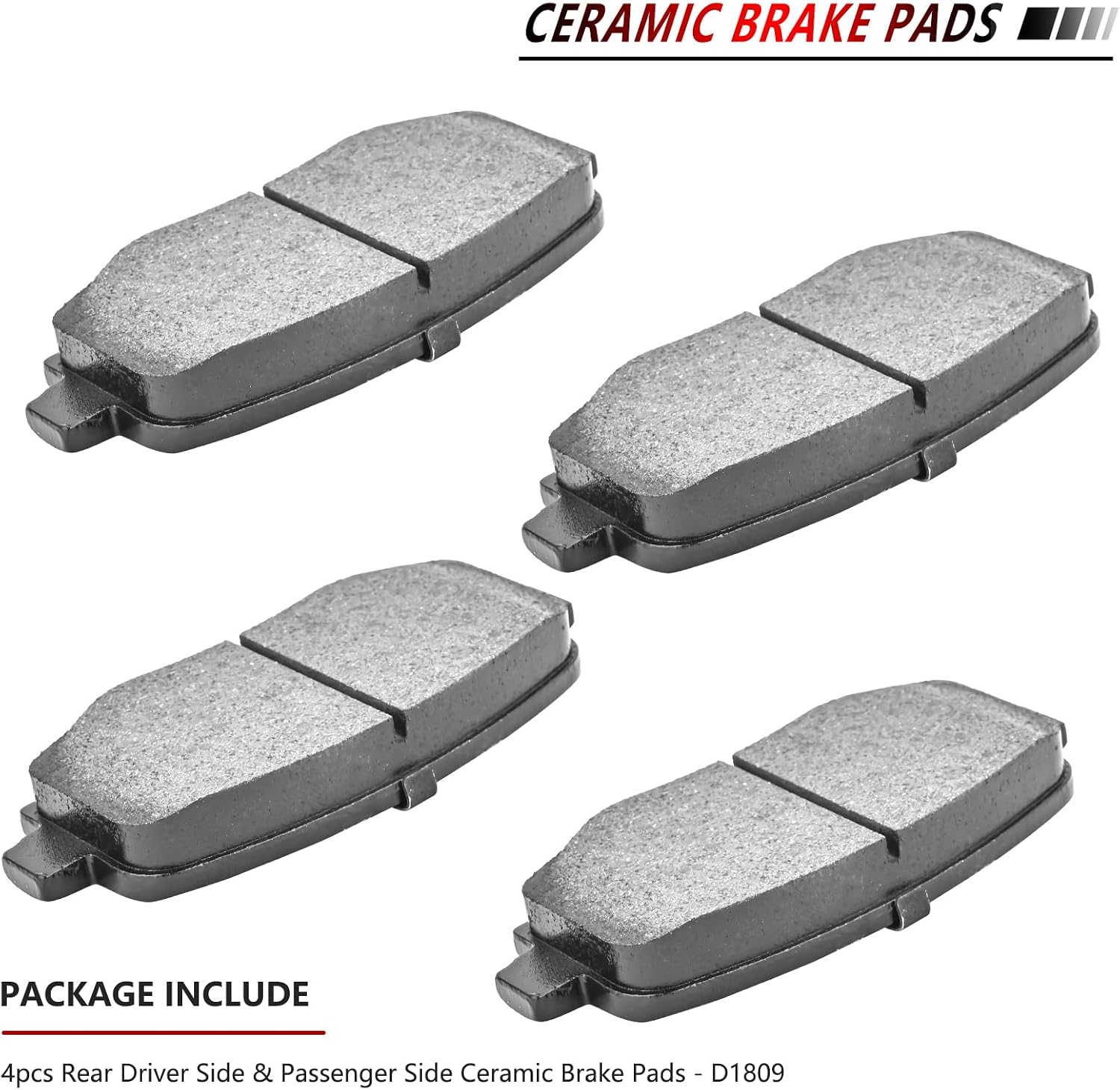 JLEO Front Rear Brake Pads Driver and Passenger Side for Jeep Renegade 2015 2016 2017 2018 2019 2020 2021 2022,for 2016-2021 Fiat 500X D1809 D1811
