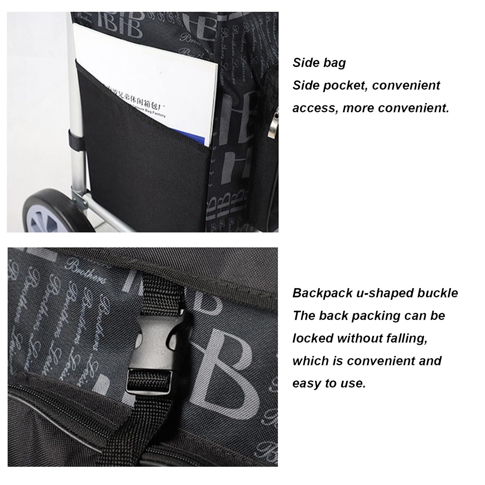 Borsa Di Ricambio Per Carrello Pieghevole - Oxford Impermeabile, 45L, Per Scale E Spesa - Foto 10