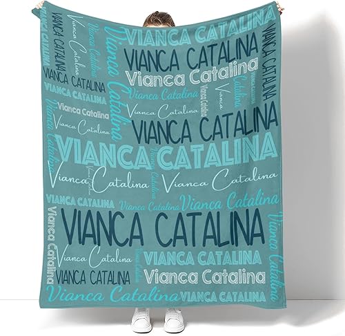 Miniatura 42 de Dr.TOUGH Mantas personalizadas para niños y adultos, manta personalizada con nombre para niños, manta con monograma con nombres personalizados