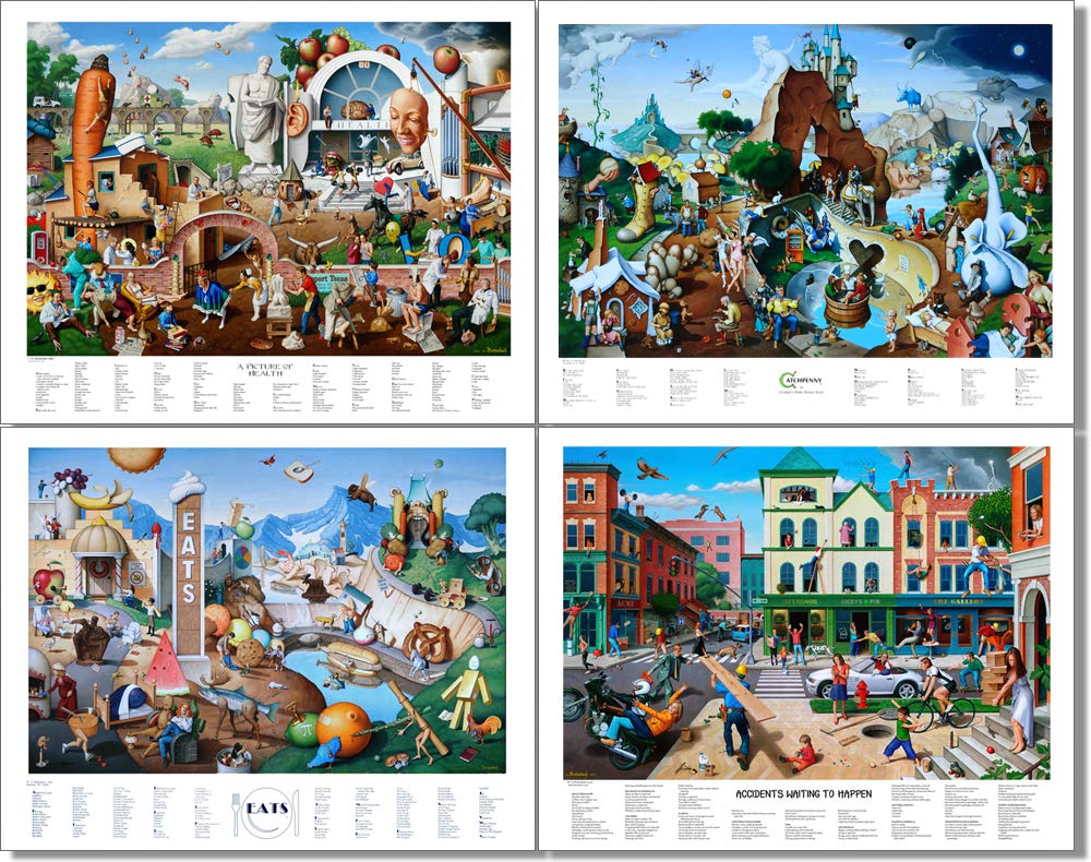 T. E. Breitenbach Search & Find Poster Collection from the Artist Who Brought You Proverbidioms