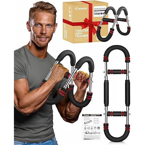 2026 New Saker PowerTwist Arm Trainer, Adjustable Forearm Strengthener, Arm Exercise and Chest Workout Equipment for Home Gym, for Men, Ideas for Fitness Enthusiasts