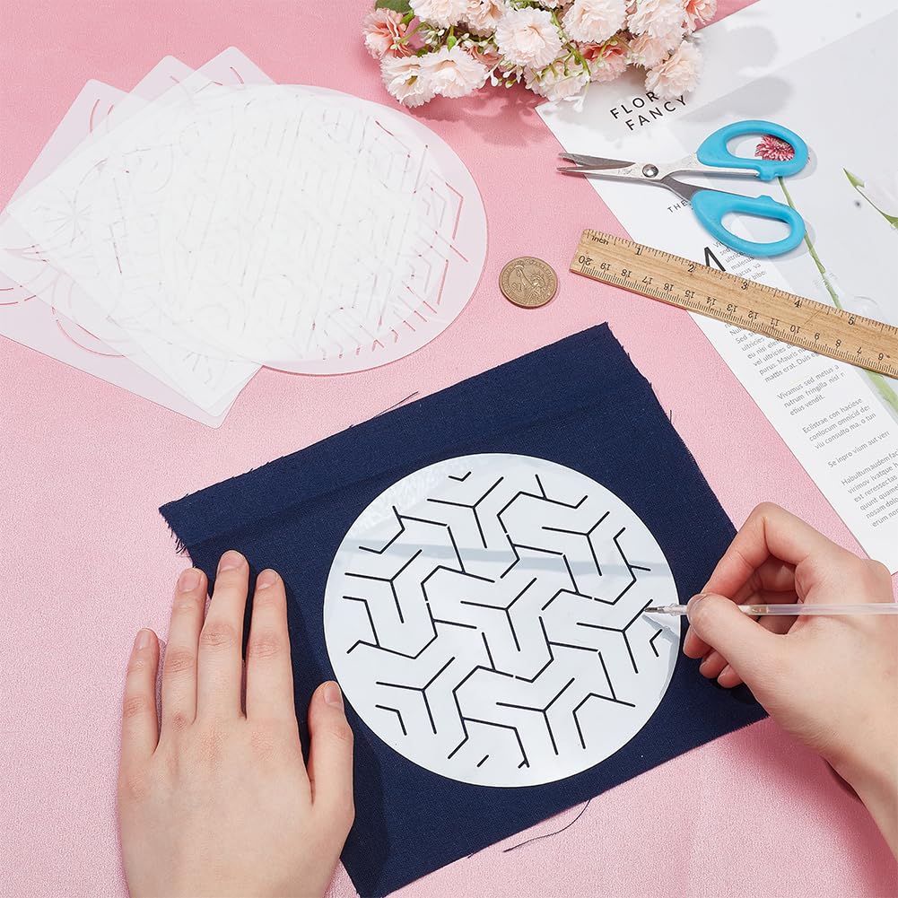 Stencil Sashiko in acrilico, modello di ricamo Sashiko, stampo per