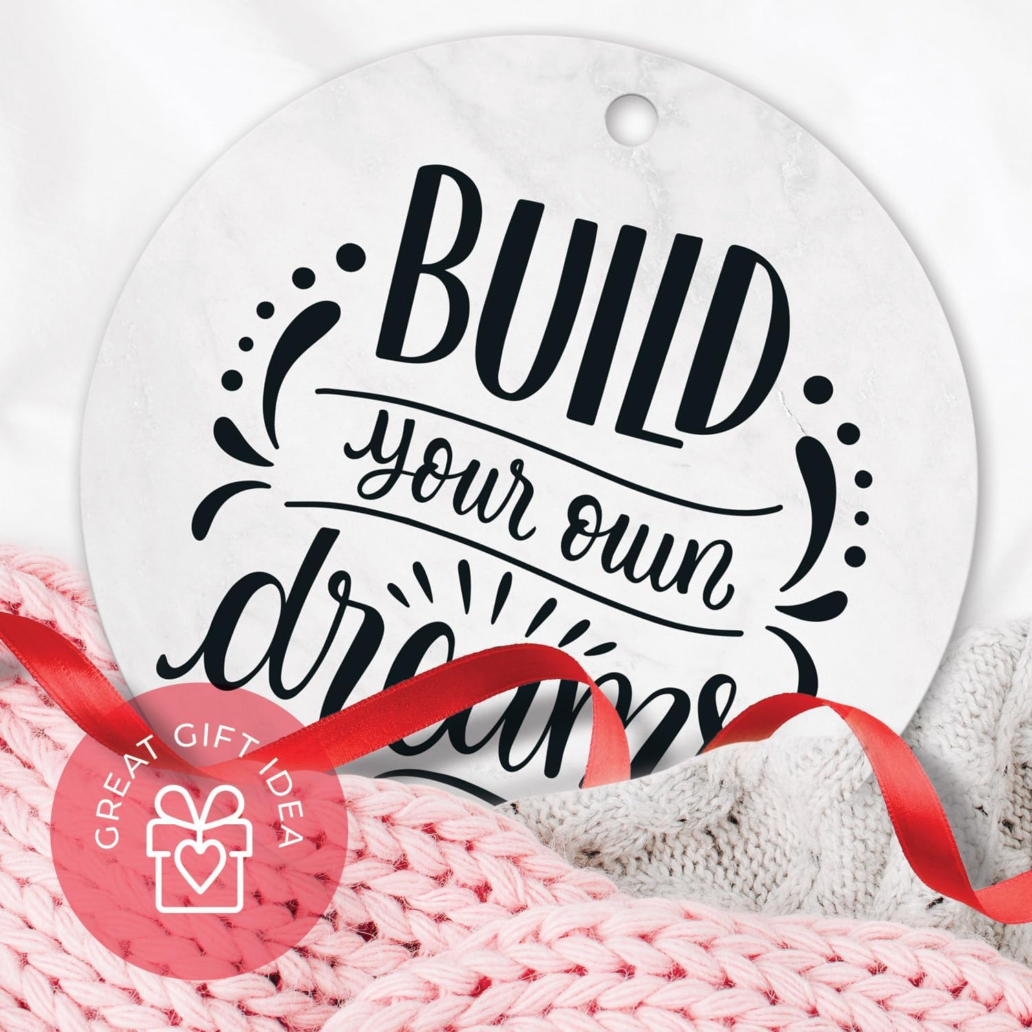 Build Your Own Dream Holiday Decor, Gifts for Women, Men, Boss, Coworkers Mom, Friends, 2025 Christmas Ornaments, 3.75" Round Ornament, Made in The USA by Soul Decor