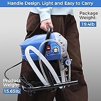 Vista 6 de X10 Airless Paint Sprayer, 0.31GPM Paint Sprayer for Home Interior 700W 2900psi Airless Sprayer with Low Overspray Adjustable Pressure for House