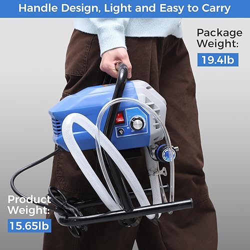 Miniatura 6 de X10 Airless Paint Sprayer, 0.31GPM Paint Sprayer for Home Interior 700W 2900psi Airless Sprayer with Low Overspray Adjustable Pressure for House