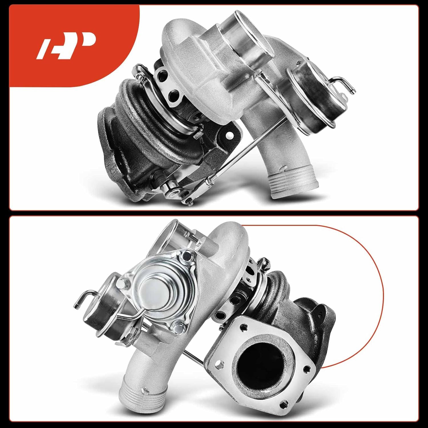 A-Premium TD04L-14T Turbo Turbocharger Kit, Replaces 49377-06200, Compatible with Volvo S60 2003-2009, S80 2004-2006, V70/XC90 2004-2007, XC70 2003-2007, 2.5L, with Wastegate Actuator & Gasket