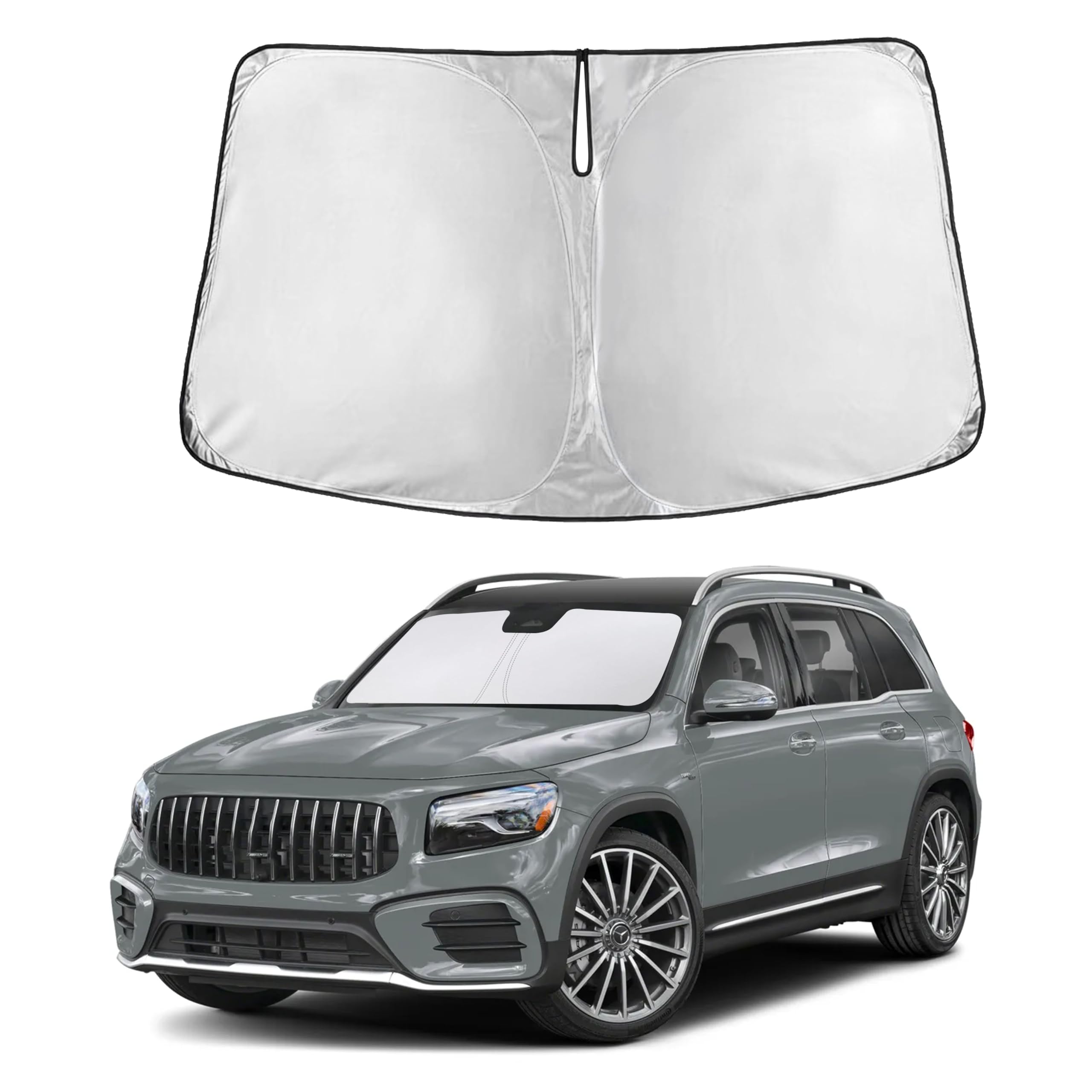 Autovir Windshield Sun Shade Fit for 2020-2024 2025 2026 Mercedes-Benz Glb Sunshade, Front Car Window Shades Sun Visor, Blocks UV Rays & Heat, Car Accessories Fit for Mercedes-benz Glb 2020-2026
