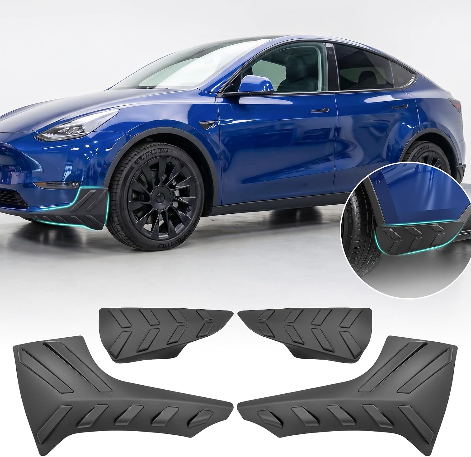 Bumper Cover Fits for 2019-2024 Tesla Model Y Front & Rear Bumper Protector Compatible with Model Y Exterior Accessories Bumper Corner Guard