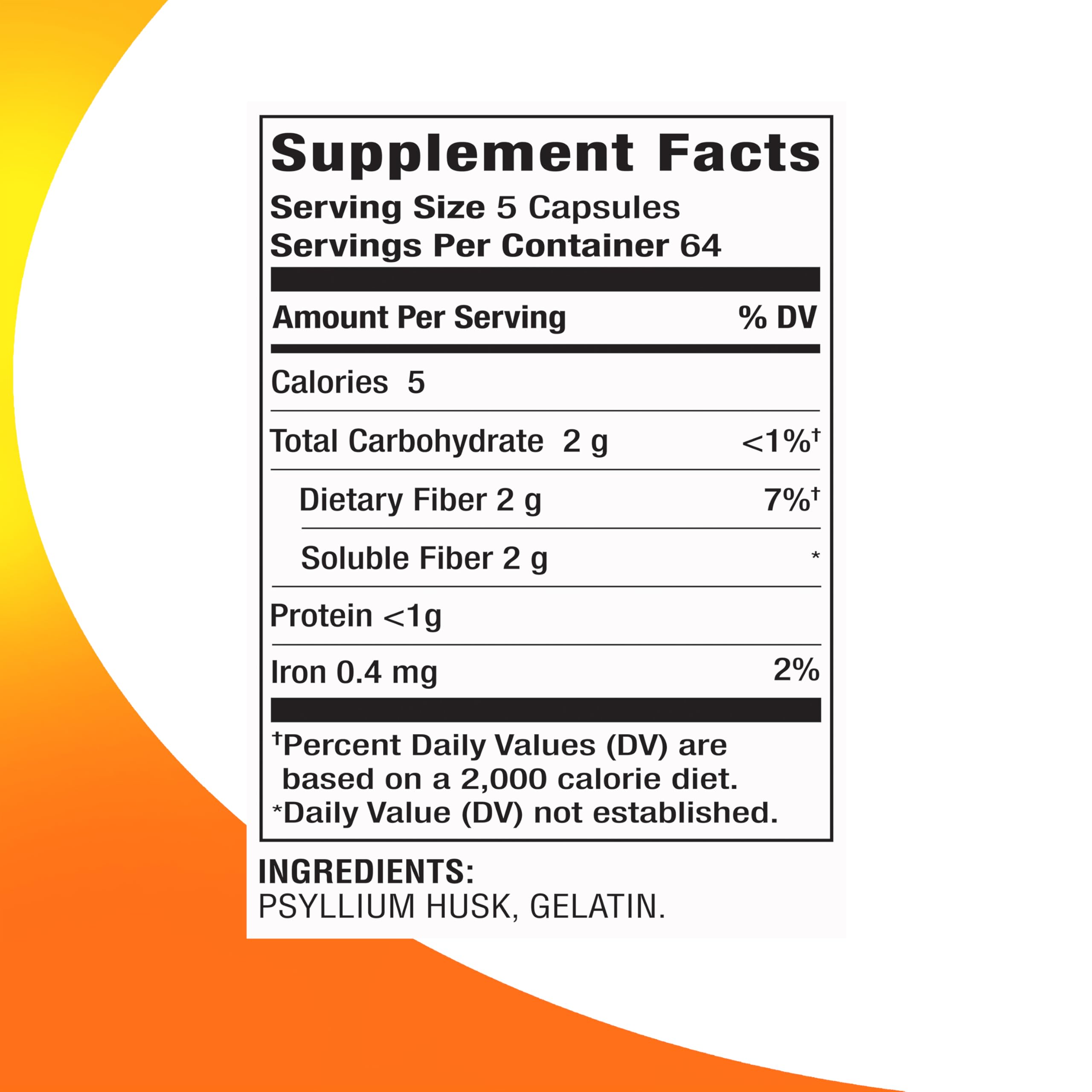 RIGHT REMEDIES 3-in-1 Daily Fiber Capsules, 500 mg, 320 Capsules — Amazon image 2