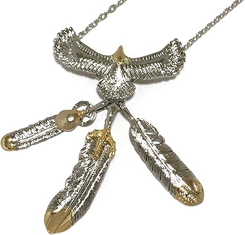 Amazon イーグル 鷲 羽根 フェザーネックレス ネイティブアメリカン インディアンジュエリー メンズ レディース シルバーカラー 人気 アクセサリー 品 ネックレス 通販
