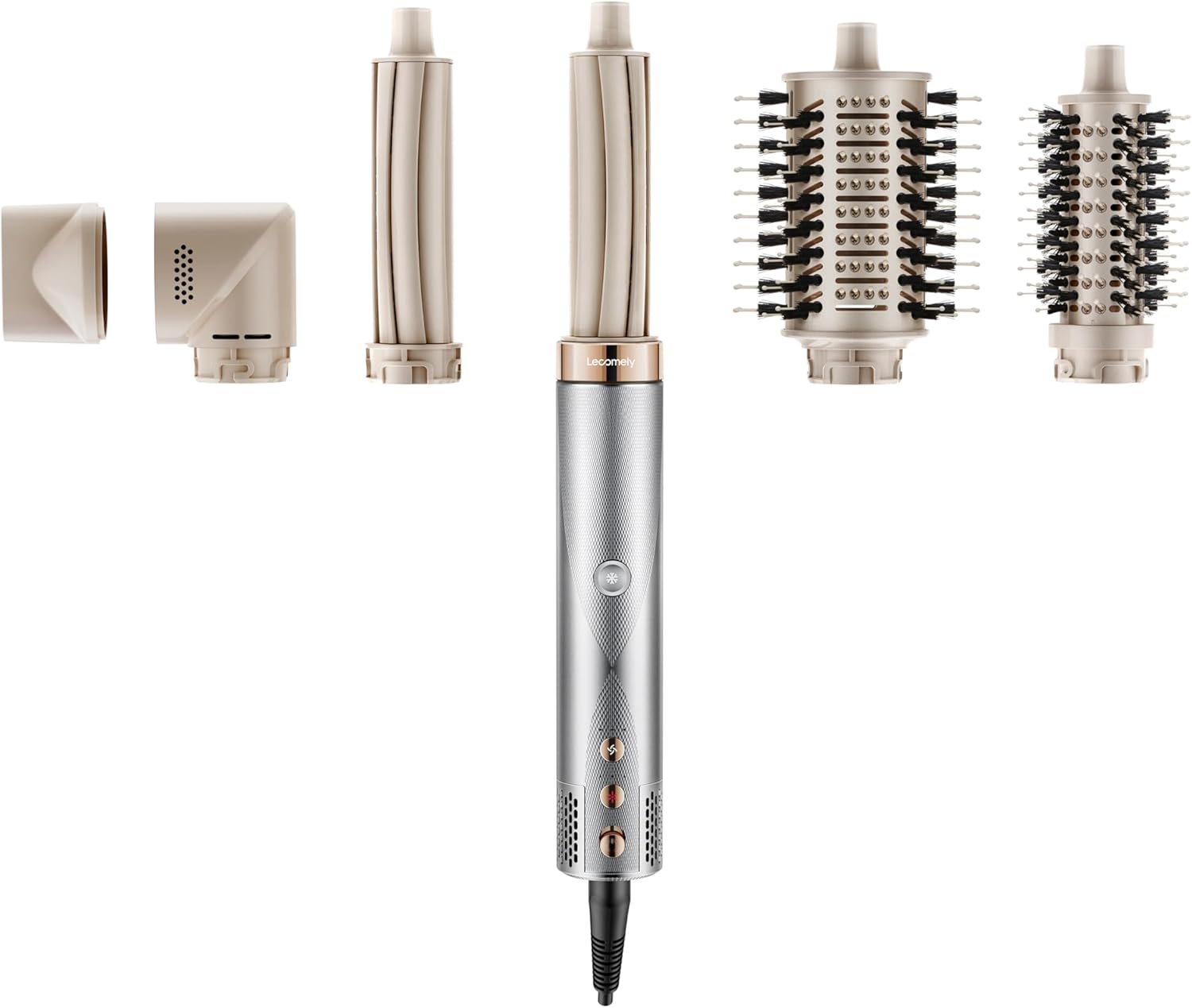 Lecomely 5 in 1 Air Wrap Hair Styler with Automatic Curling & Drying Features Lightweight High-Speed Hair Dryer Airwrap with Negative Ion Technology for Frizz Control & Long Lasting Styles AirEdge A3