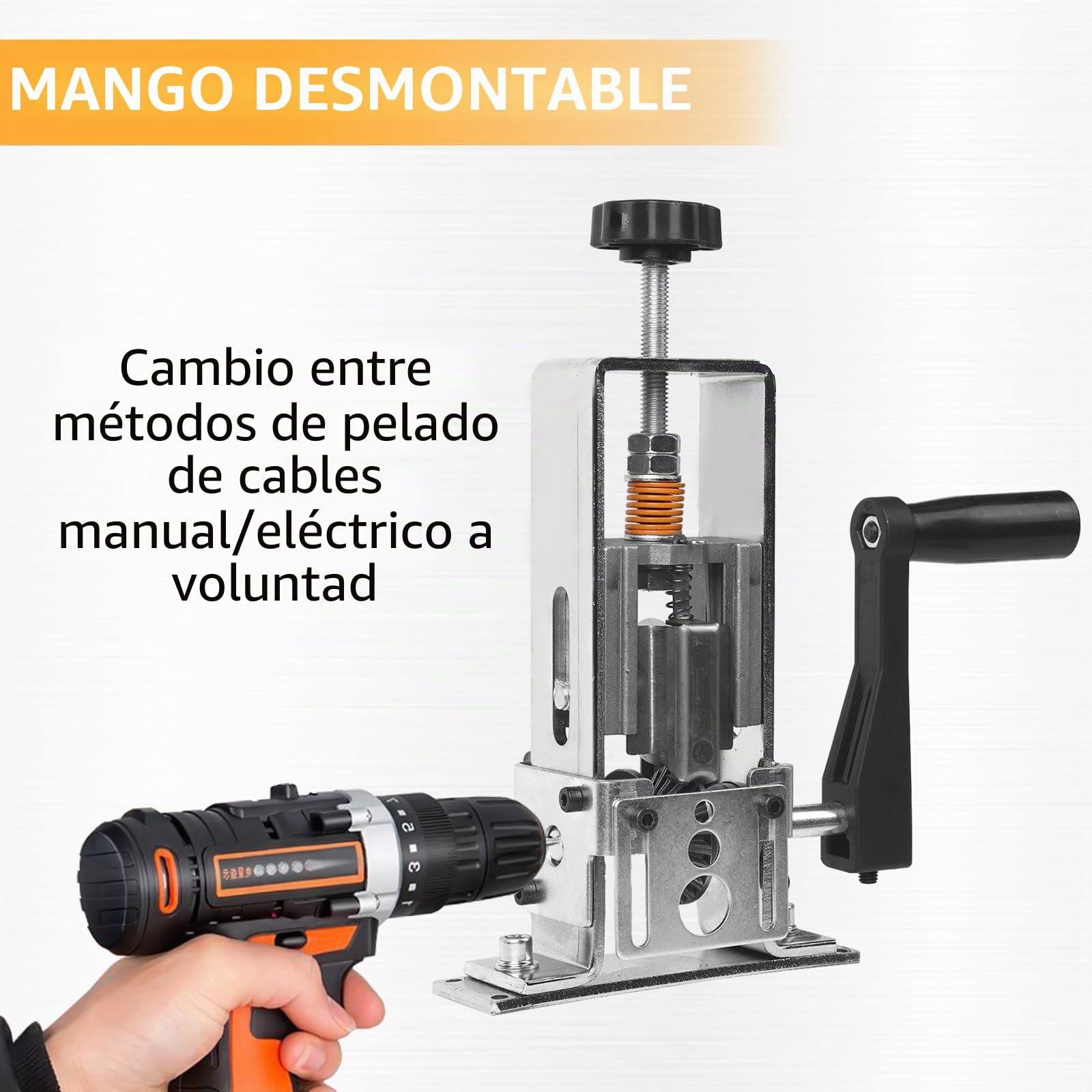 Maquina Pelacables Cobre Automático Manual, 1-25 mm Pela Cables de Electricidad, Pelacables Electricista Automático para Cables, Maquina Pelacables Eléctrica Cobre para Reciclaje de Residuos de Cobre