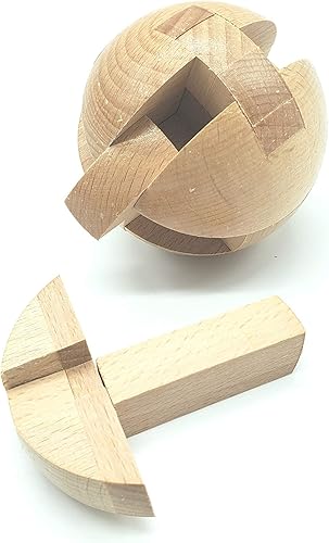 LMC Products Bola de rompecabezas de madera 3D, juegos cerebrales, rompecabezas de cerebro para adultos y niños a partir de 6 años, rompecabezas disponible en Yaxa Colombia