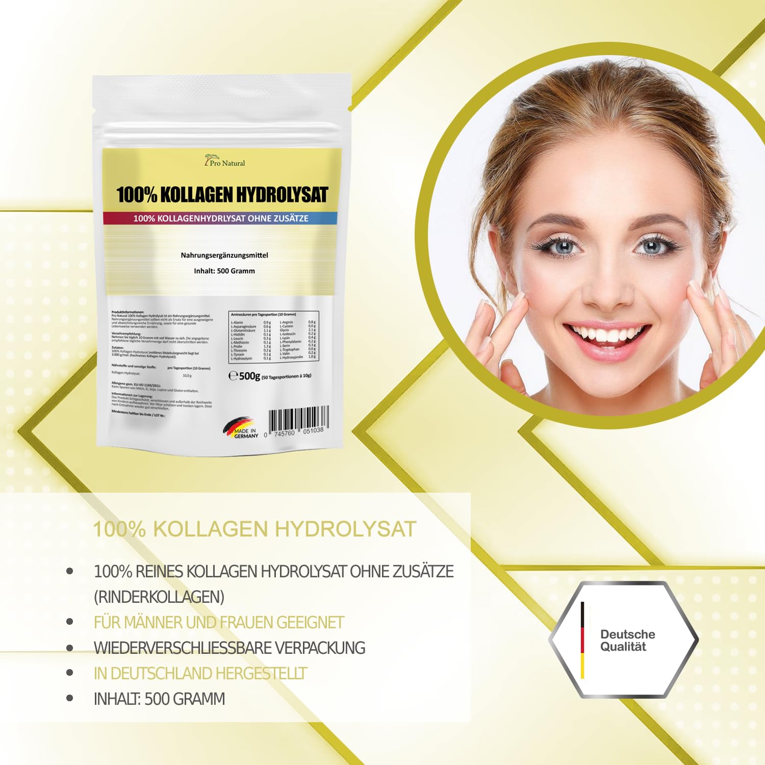 Kollagen Hydrolysat Collagen für die Gelenke & Knorpel 2er Pack (2 x 500 g) (Collagen Protein Pulver)